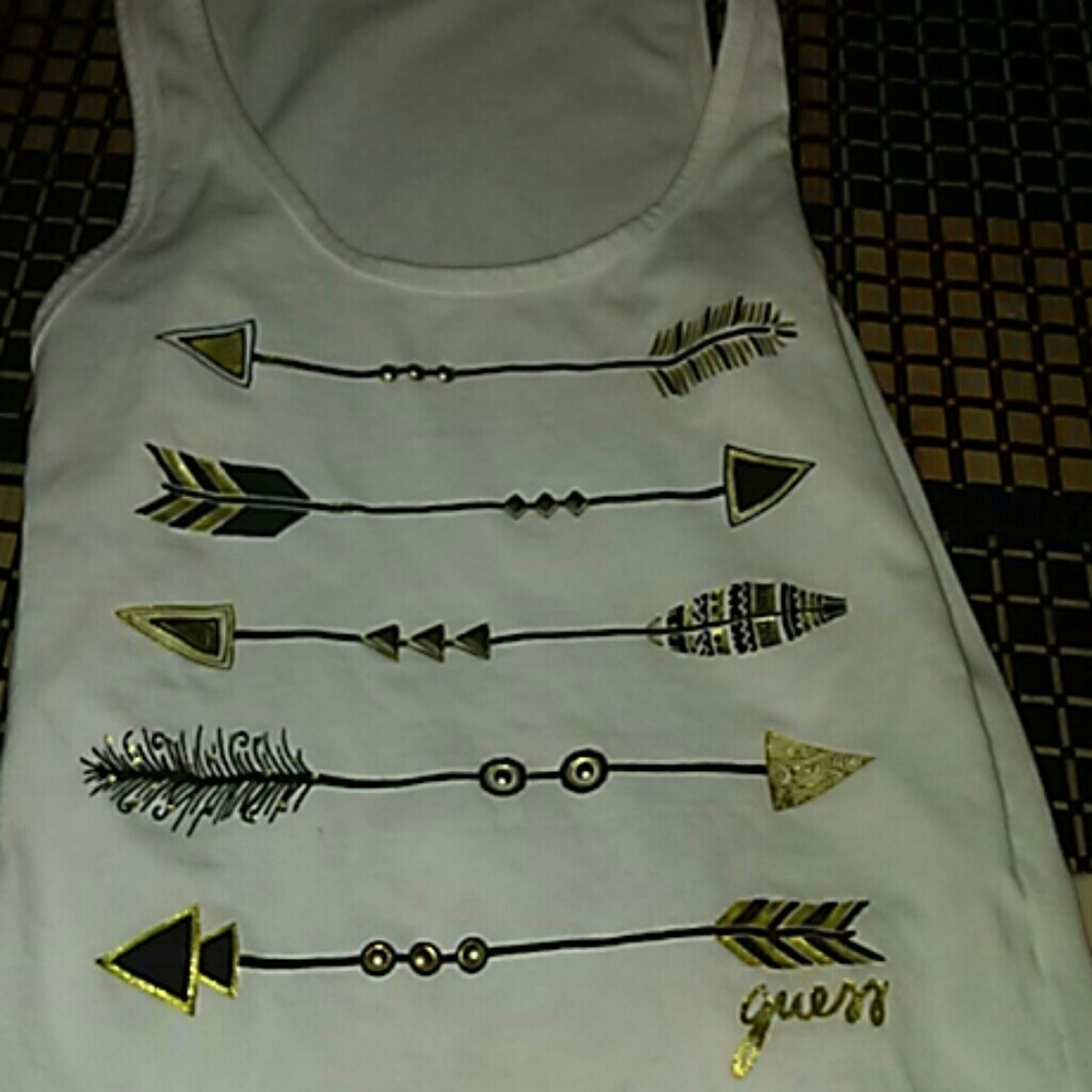 Guess Gold Bling And Beaded Tank NWOT